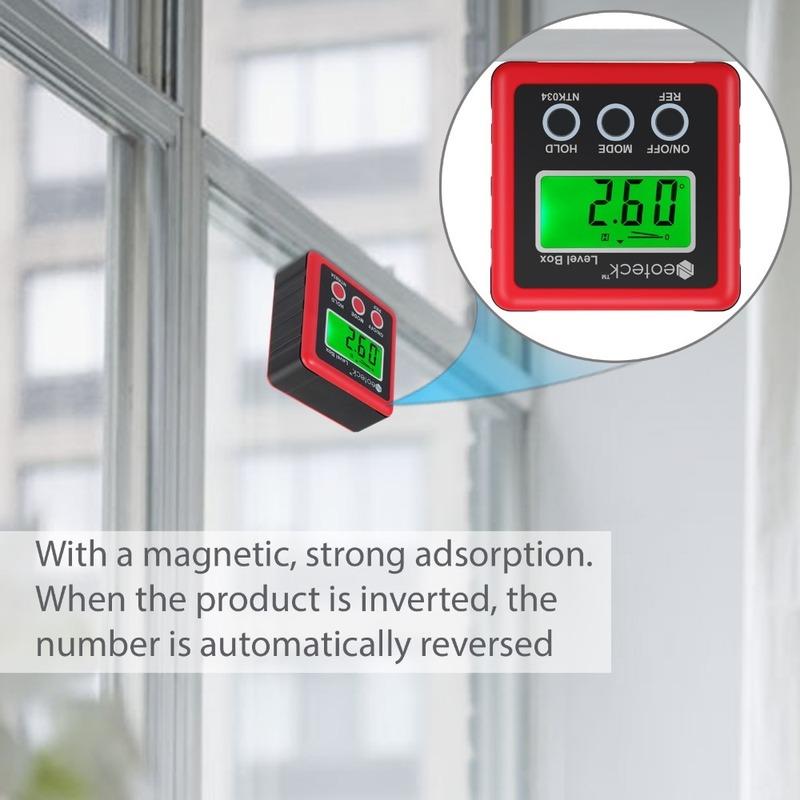 Прецизионный цифровой инклинометр, электронные гониометры, 4*90 градусов, магнитная основа, цифровой транспортир, угловой искатель, коническая коробка