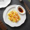 Solid Color Ceramic Shaped Plate Creative Dessert Dim Sum Plate Snack Plate Dumpling Plates Molecular Cuisine Hotel Tableware