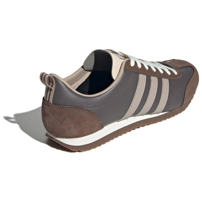 Adidas VS JOG 2.0 Abrasion Resistant Low Top Casual Shoes Unisex Gray Brown Sneakers JS1032