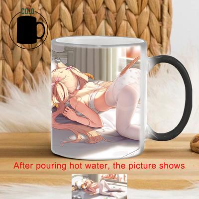 Кружка Sexy Girl, меняющая цвет фарфоровая кофейная чашка BSKT-040, оригинальные кружки, чашки и кружки, персонализированные подарки, посуда для напитков, керамический бар