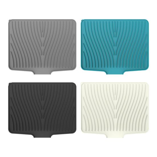 Силиконовый коврик для сушки посуды, термостойкий коврик для слива, коврик для раковины на кухонной стойке, быстросохнущий коврик для посуды, многофункциональный коврик для посуды