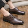 Мужские коричневые броги дерби формальные деловые кожаные туфли мужские черные свадебные классические туфли под смокинг большие размеры