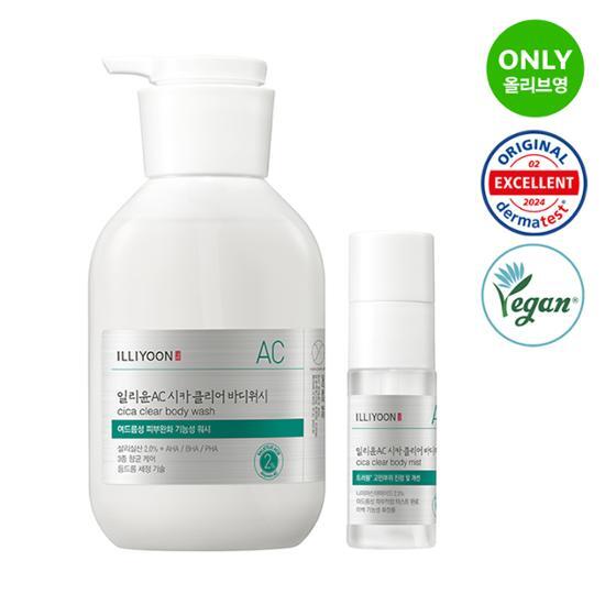 ILLIYOON Cica Acne Clear Body Wash 400ml+30ml (Mist Included)