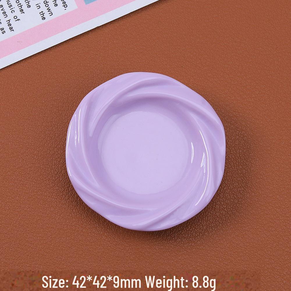 Cartoon Multicolor Swirl Plate Resin Glue DIY Accessories for Hairpins & Magnets