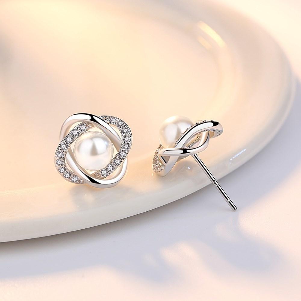 Серьги из стерлингового серебра 925 пробы, новые женские модные украшения, высокое качество, кристалл, циркон, жемчуг, цветок, ретро-продажа, серьги