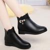 2024 женские современные ботинки со стразами на платформе, зимние теплые ботильоны, повседневная обувь из флиса, удобные туфли Botas Mujer, черный цвет, размер 41