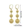 A Pair Round Bead Earrings Bead Design Earrings Simple Multi-Layer Sphere Fashionable Ear Accessories European And American Style