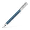 Ручка перьевая Ambition Resin Blue Medium, официально импортированная FABER-CASTELL, перо, 147140, двойного назначения,