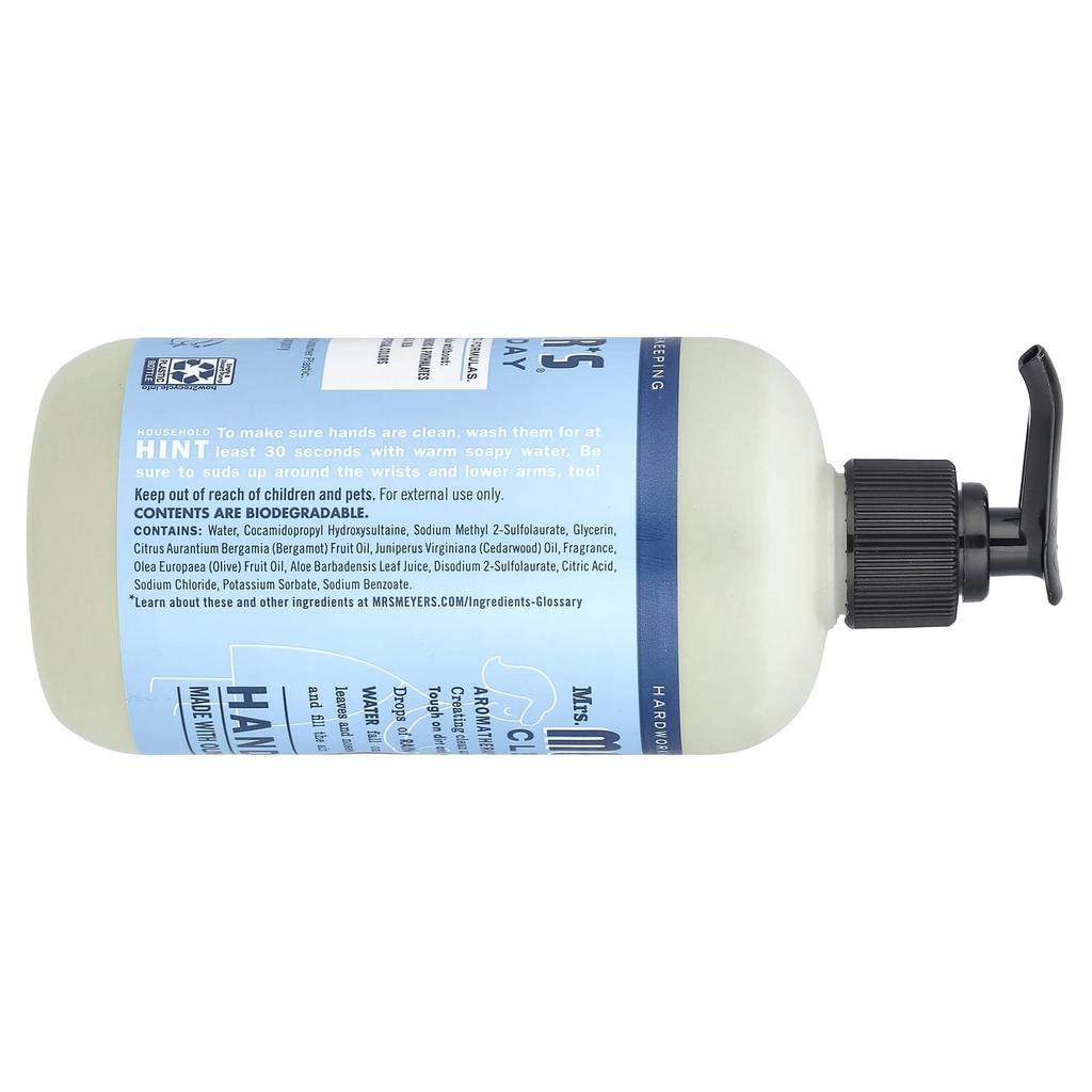 Mrs. Meyers Clean Day Hand Soap, Rain Water, 12.5 Fl Oz (370 Ml)