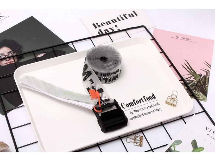 Прозрачный промышленный ремень-стропа, подтвержденная версия - Модный мужской аксессуар для высокой моды