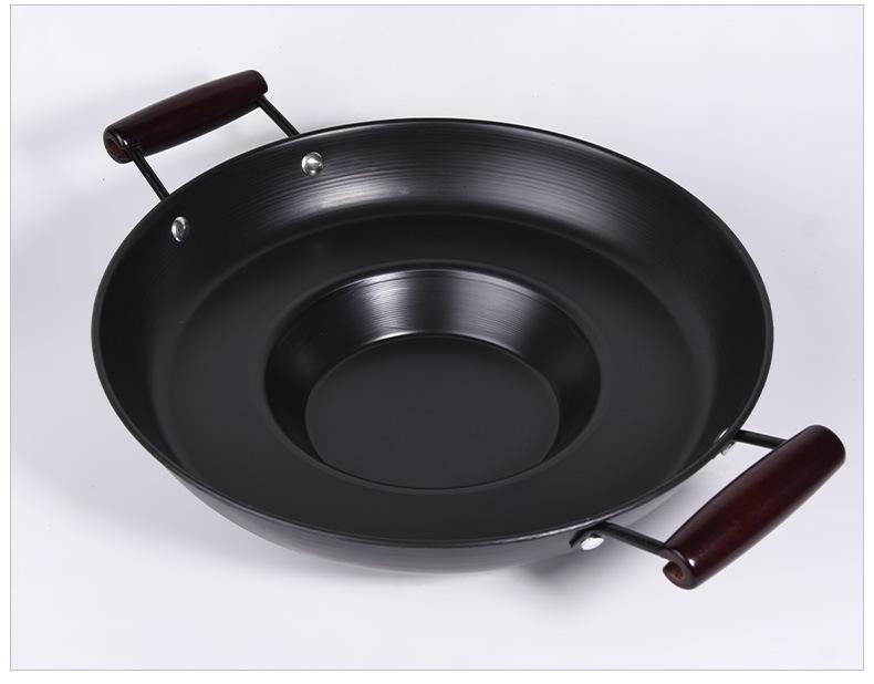 Guizhou Shabu-Grill Non-Stick Hot Pot with Flat Bottom and Concave-Convex Design for Tofu and Fried Potatoes.