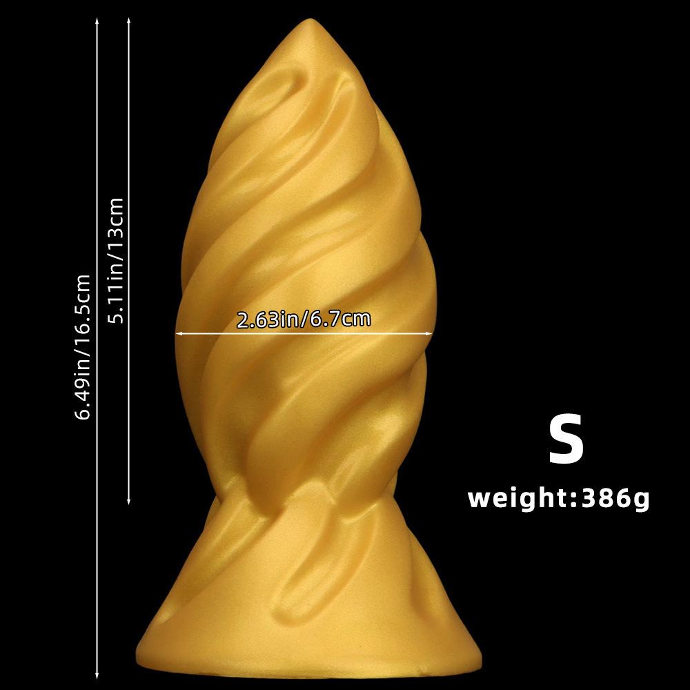 Гигантский Золотой Мягкий Силиконовый Реалистичный Дилдо Анальная Пробка Игрушка для Взрослых Анальный Фистинг Большой Член Пенис