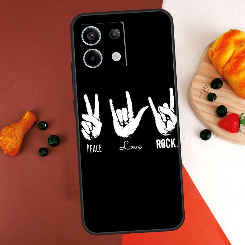 Чехол Rock Roll Skull для Xiaomi Redmi Note 14 13 Pro 9 10 11 12 Pro 10S 11S 12S Redmi 13C 10C 12C 14C Coque