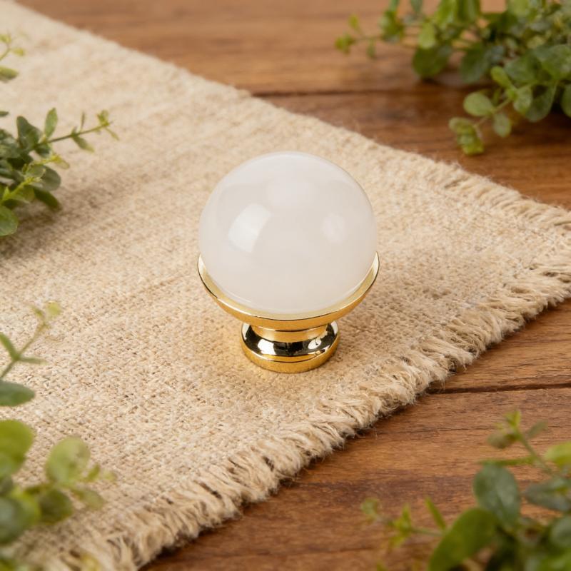 Light Luxury Modern Multi Material Natural Crystal Raw Stone Natural Stone Ball Kitchen Cabinet Handles for Household