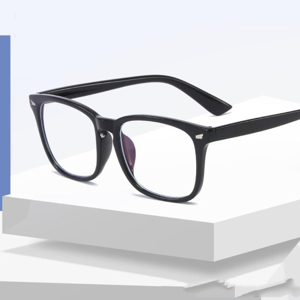 Vintage Pc Reading Glasses Black Brown Square Frame Business Eyeglasses Ultra Light Frame Unisex