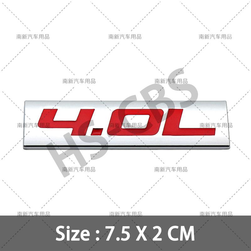 fsbn3 3D Metal 4.0L 4.6L 4.7L 5.0L 5.3L 5.7L Car Rear Trunk Emblem Badge For Jepp Dodge Volvo Ford Cadillac Chevrolet Honda Toyota