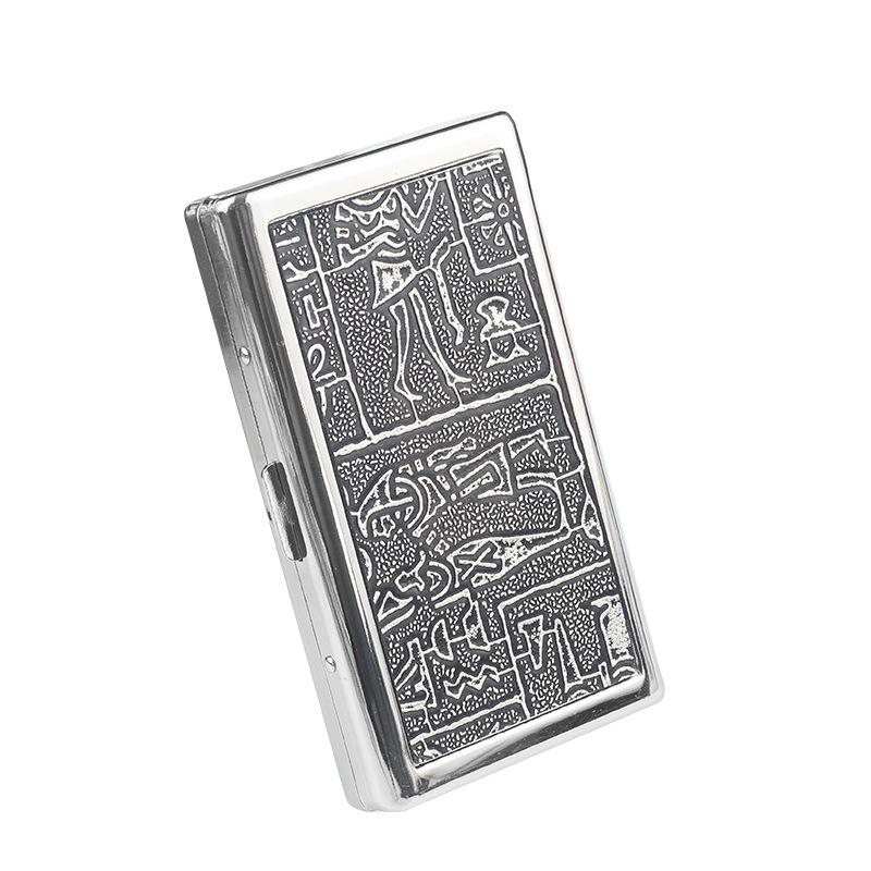 Triple-Use 10cm Metal Cigarette Case: Coarse, Medium, Fine Pressure-Resistant Portable for Men