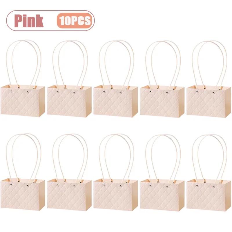 1-10PCS Reusable Waterproof Flower Gift Tote Bag Portable Floral Packaging Bag for Wedding Birthday Party Bouquet ArrangementUse