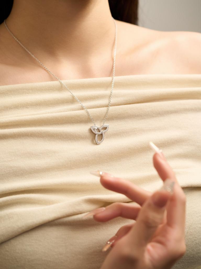 12 Minute Horse Eye Diamond Clover Pendant Diamond Necklace 18k Thick Gold Electroplated Daily Wear, Gift Banquet