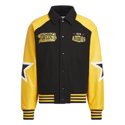 Adidas Оригинальная удобная спортивная теплая свободная куртка-поло Bbrtr, куртка унисекс, черная, нежно-желтая JN0776