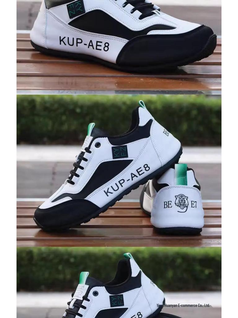 Бренд 2025 Мужские водонепроницаемые кожаные кроссовки - Универсальная повседневная обувь для путешествий на весну и осень