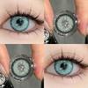 MillCreek 2pcs Color Contact Lens Yearly Use 14.2MM Contact Lenses with Grade  Blue Short Sightedness Soft and Comfortable