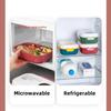 Large Capacity Separate Lunch Box Bento Box Plastic Portable Bento Box with Fork Spoon 1200ml Food Container Microwave-heated