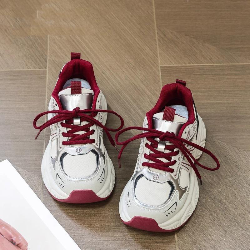 Soft-soled Dad Shoes Women's Platform Sneakers Spring and Summer New Mesh Breathable Running Shoes Retro