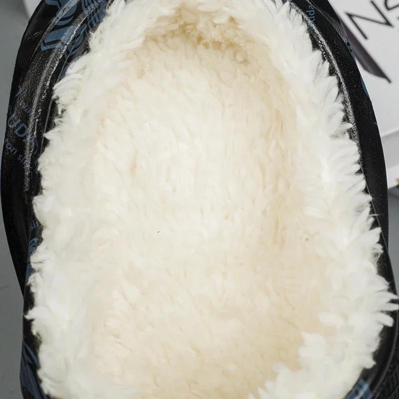 2024 зимние мужские тапочки теплые плюшевые водонепроницаемые хлопковые туфли мужские домашние тапочки нескользящие домашние меховые тапочки Zapatos