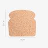 Stylish Bread-shaped Cork Toast Coasters, Wooden, 5mm Thick, 10cm Diameter, Toast-shaped, Pack of 8, Heat-resistant, Non-slip, Cork Coasters for Drink