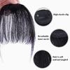 Синтетическая воздушная челка, термостойкие шиньоны для волос, женские натуральные короткие черно-коричневые заколки для волос для наращивания