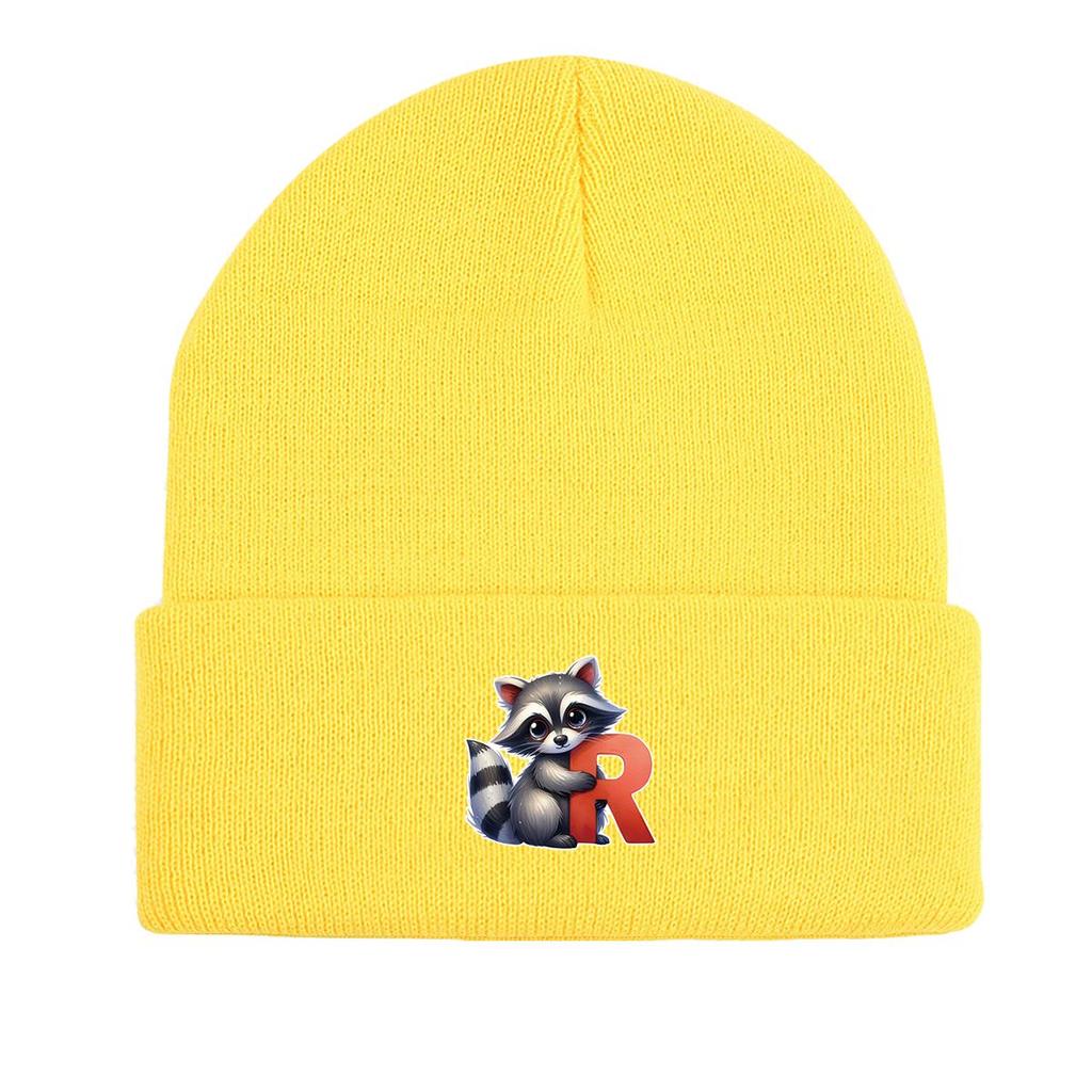 1 шт., вязаная шапка с буквами алфавита от A до Z и принтом животных, 260 вязаных шапок на выбор, для мужчин и женщин