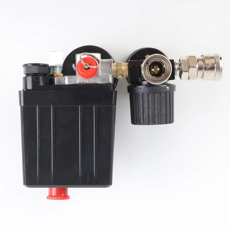 1pec Air Compressor Pump Pressure Control Switch 3000L/Min Air Pump Control Valve 0-180 PSI Gauge 220V/380V Regulator Duty