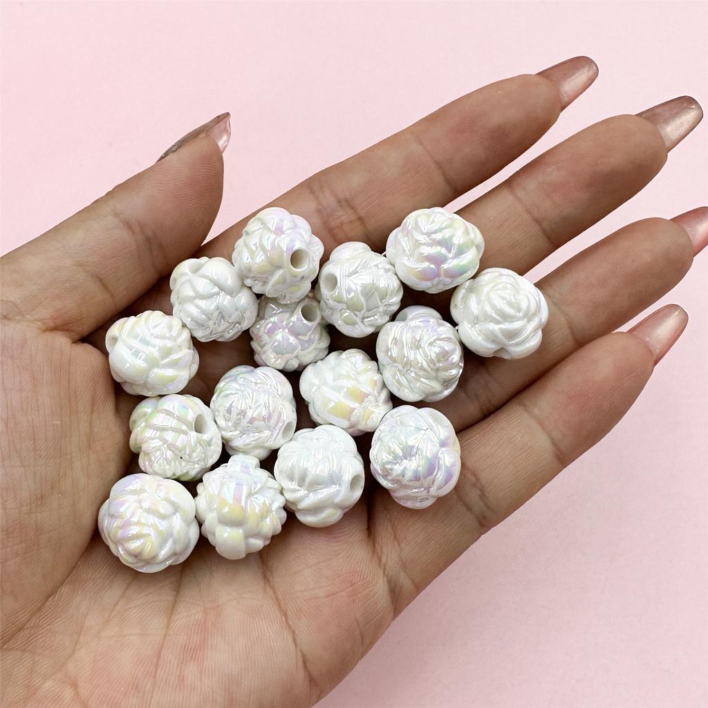 15 шт. 15 мм модные акриловые цветы свободные бусины «сделай сам» для ожерелья, браслетов, изготовления ювелирных изделий