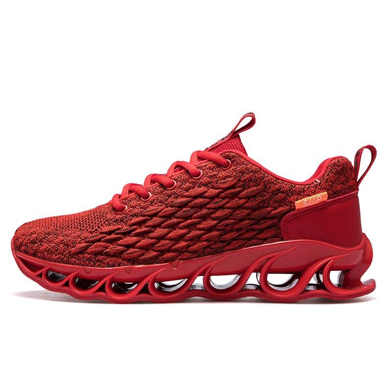 Red Fish Scales Men Casual Shoes Male Sneakers Fashion Blade Sole New Arrival Running Shoes For Men Sport Shoes Breathable