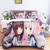 Новый 3D-принт аниме Nekopara сексуальная девушка комплект постельного белья мальчики девочки близнецы размер Queen пододеяльник наволочка кровать дети взрослые домашний текстиль