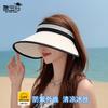 Summer Outdoor UV Protection Ice Silk Empty Top Hat Versatile Fashion Big Brim Show Face Small Sun Hat Children