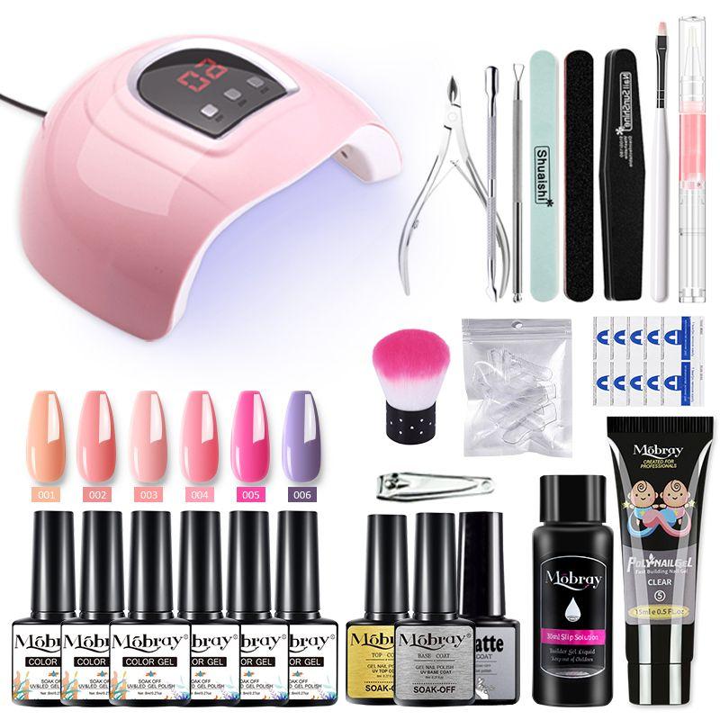 Mobray Manicure Set Professional Full Acrylic Nail Kit Set For Nail Gel Nails Complete Kit Nail Extension Polygels Set