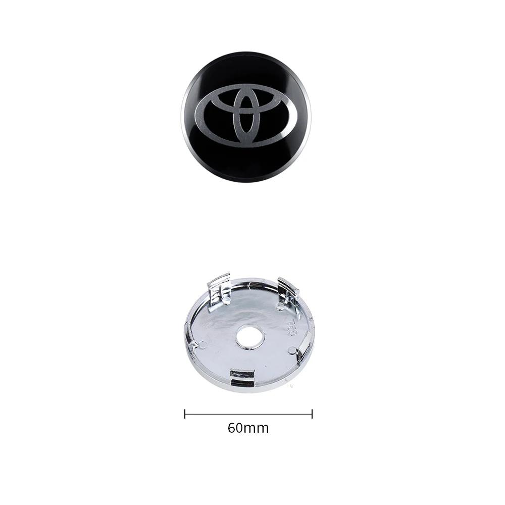 Toyota 2026 New Hub Caps 4Pcs 60MM Car Wheel Center Hub Caps Badge Tire Rim Covers Toyota TRD Corolla Avalon Car Sticker