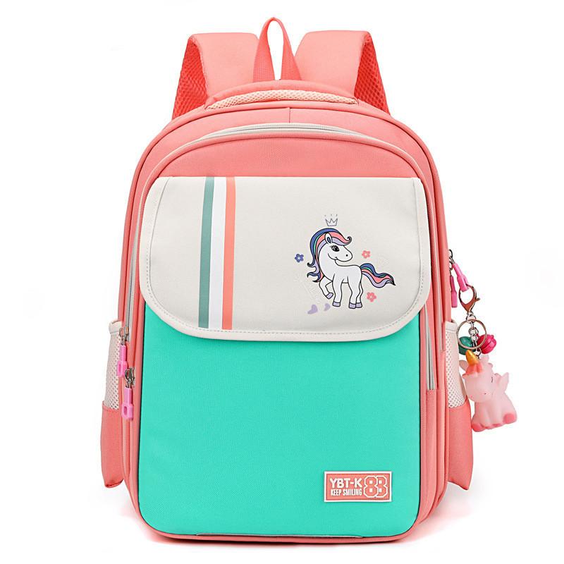 Cute Spacious School Backpack For Boys And Girls Oxford Fabric Patterned Bag