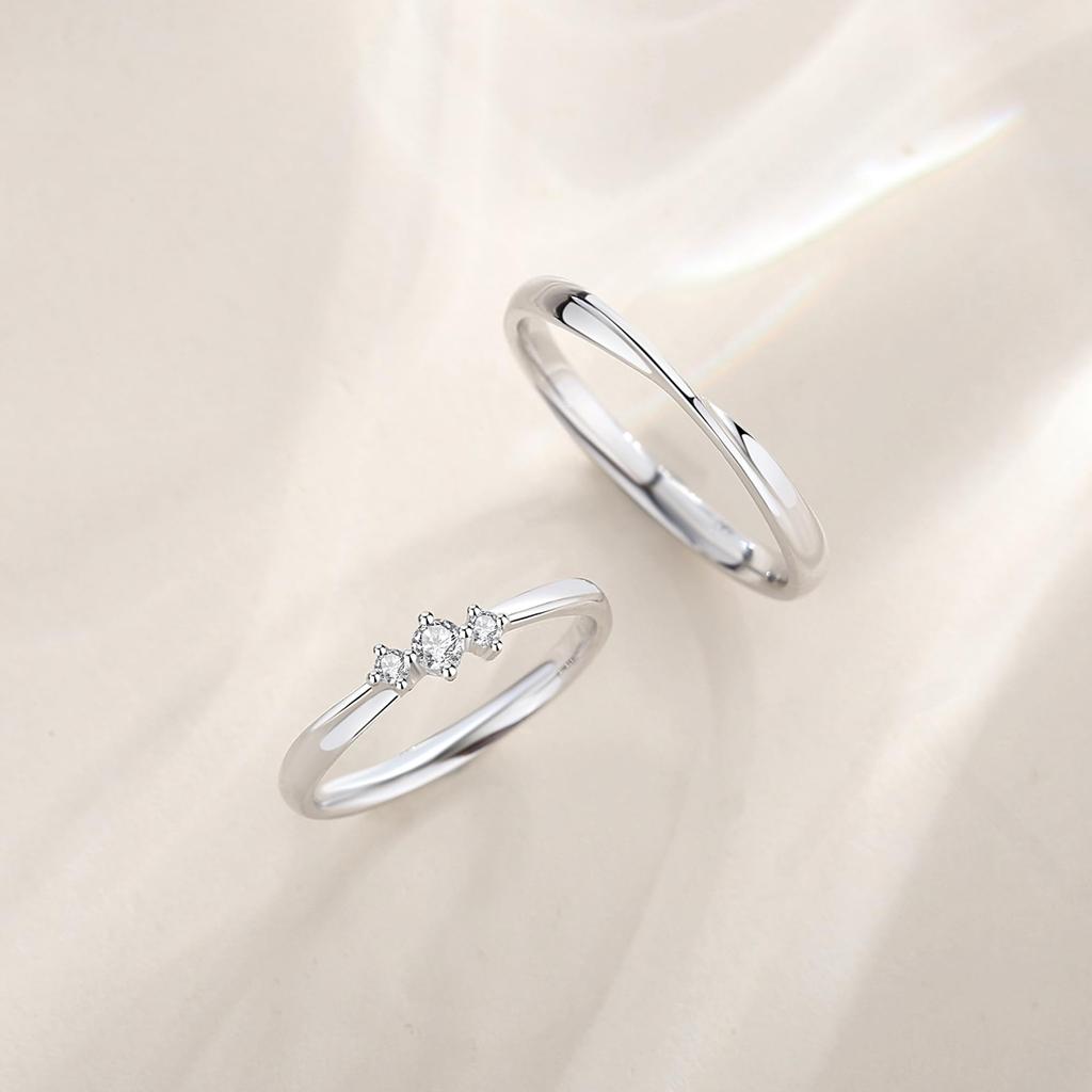 FANCIME Diamond Ring for Platinum Engagement Wedding Moebius Eternal Perfect for and Gift Wrapping Women, Ring, Pt950, Ring, Band, Pattern, Sparkle,