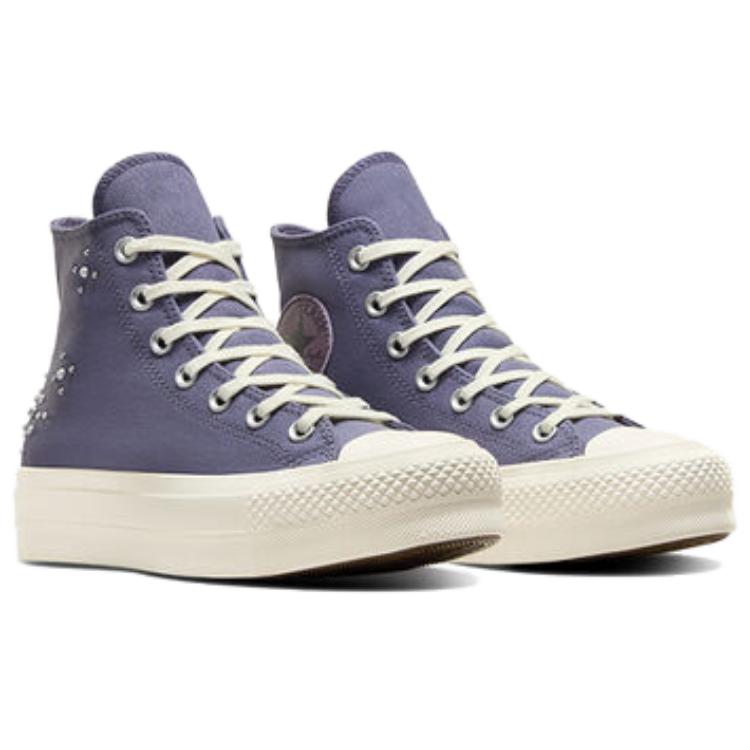 Кеды Chuck Taylor All Star Wmns Converse на платформе с высоким верхом 'Pearls & Studs - Lavender Ash' Женские A12513C