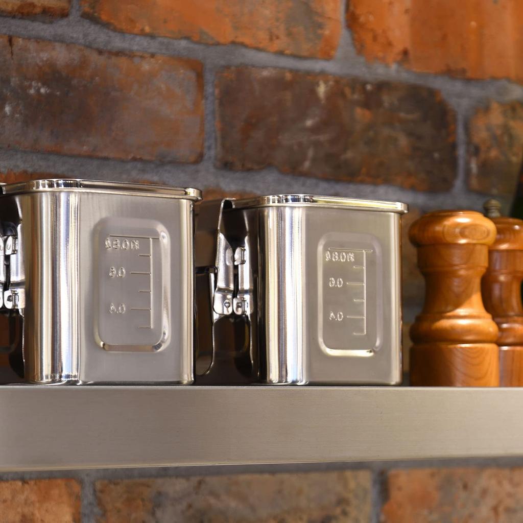 Oaks Made in Japan Stainless Steel Food Container Scratch and Dirt Resistant Storage Container AUT1407