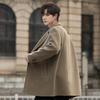 Мужское кашемировое шерстяное пальто средней длины - Повседневная ветровка Осень/Зима