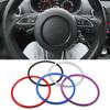 For A3 A4 A5 Q5 2012-2015, A1 8X A6 C6 A7 Q3 2011-2018 Car Steering Wheel Logo Decorative Ring Badge Trim Circle Stickers