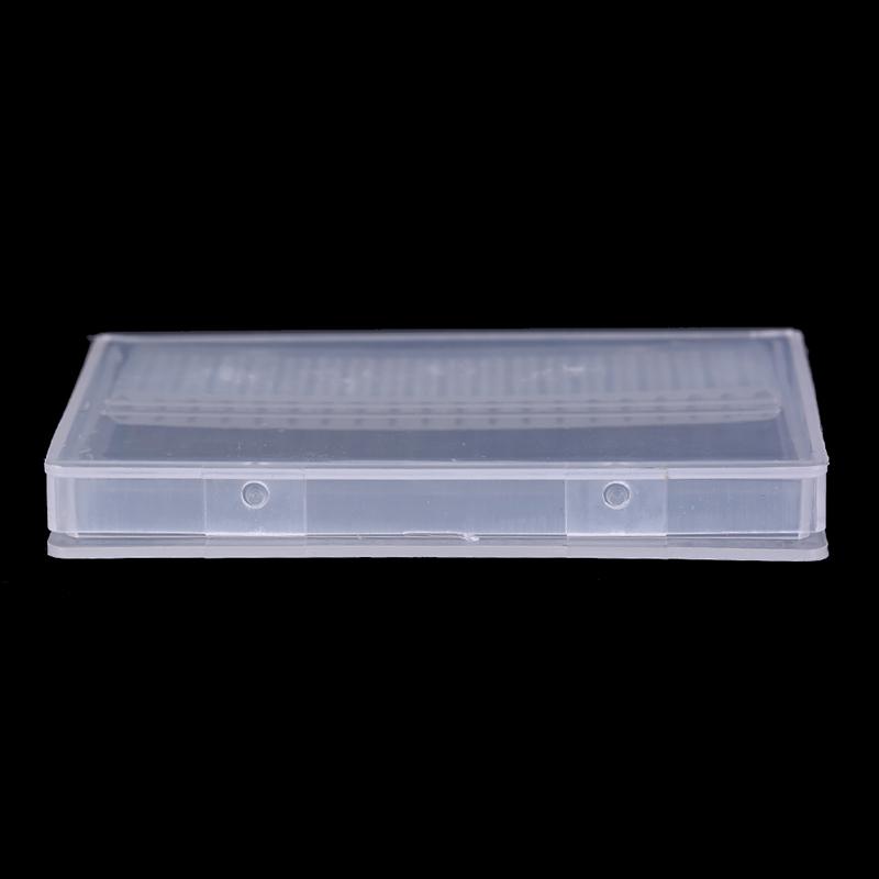 Контейнер выставочной витрины коробки с сверлами для ногтей с 20 отверстиями пластиковый для сверла с битами 3/32 дюйма