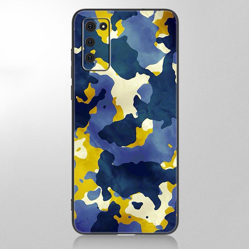 Камуфляжный камуфляжный армейский чехол для Samsung Galaxy A12 A02S A22 A32 A52 A72 A71 A51 A41 A31 A21 A11 A50 A70 A10S A20S, черный мягкий чехол