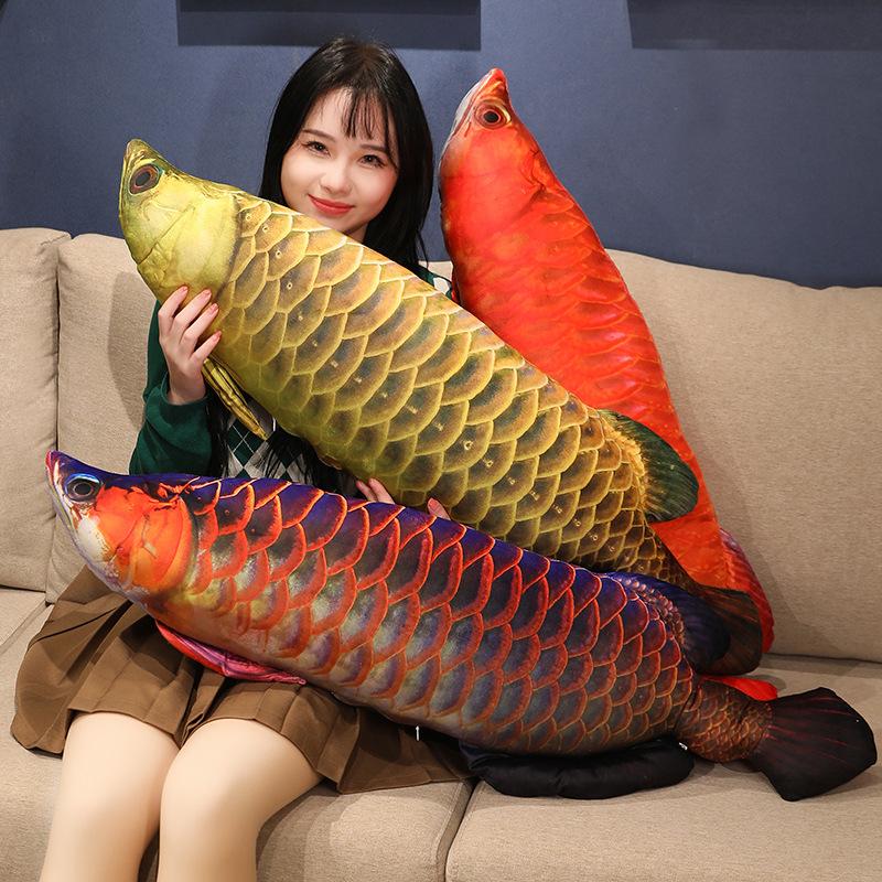 30-100cm Simulation Funny Fish Plush Toys Stuffed Soft Animal Carp Plush Pillow Creative Sleep Cushion