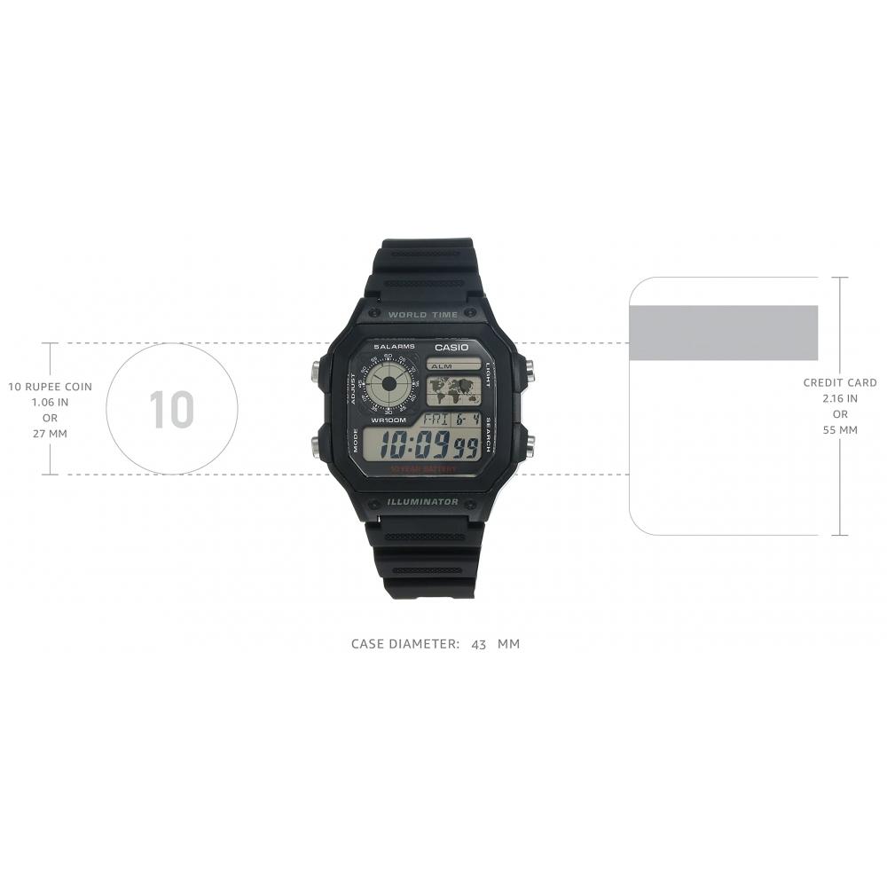 Casio Watch Digital AE-1200WH-1A Men's Overseas Model