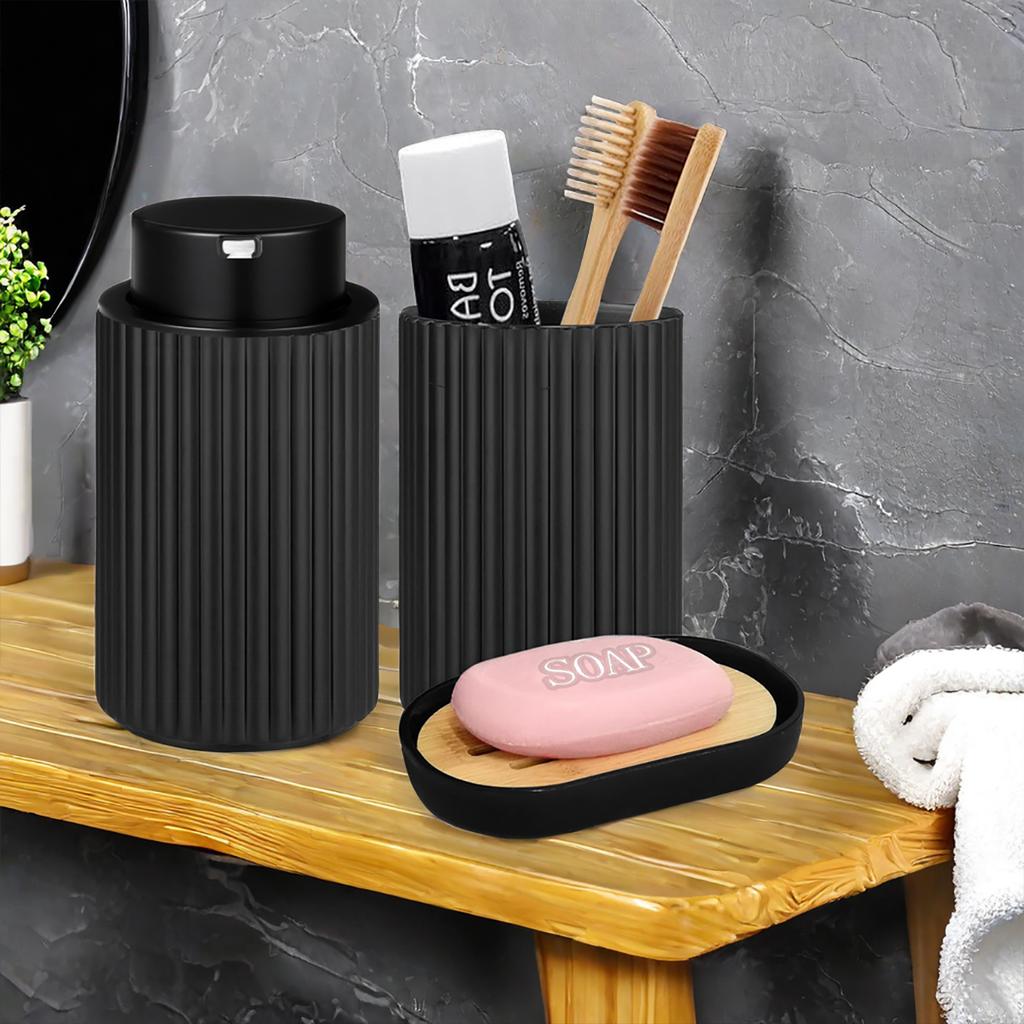 Дозатор для пенящегося мыла, контейнеры для хранения мыла и зубных щеток, декор для ванной комнаты в фермерском стиле, набор дозаторов для пенящегося мыла